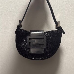 Fendi limited edition mini Black Sequin Bag